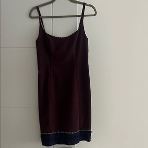 Rampage Purple and Black Midi Dress